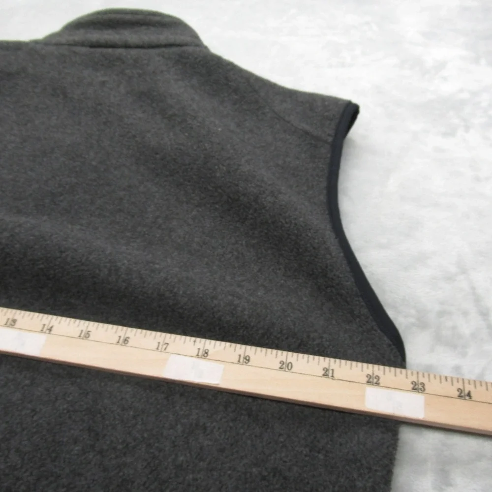 The North Face Vest Mens Large Gray Pockets‎ Soft Fleece Full Zip USA Made VTG
